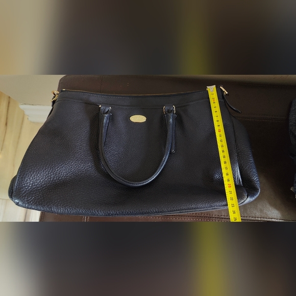 Coach Leather Midnight Blue Handbag Shoulder Bag - Picture 5 of 10